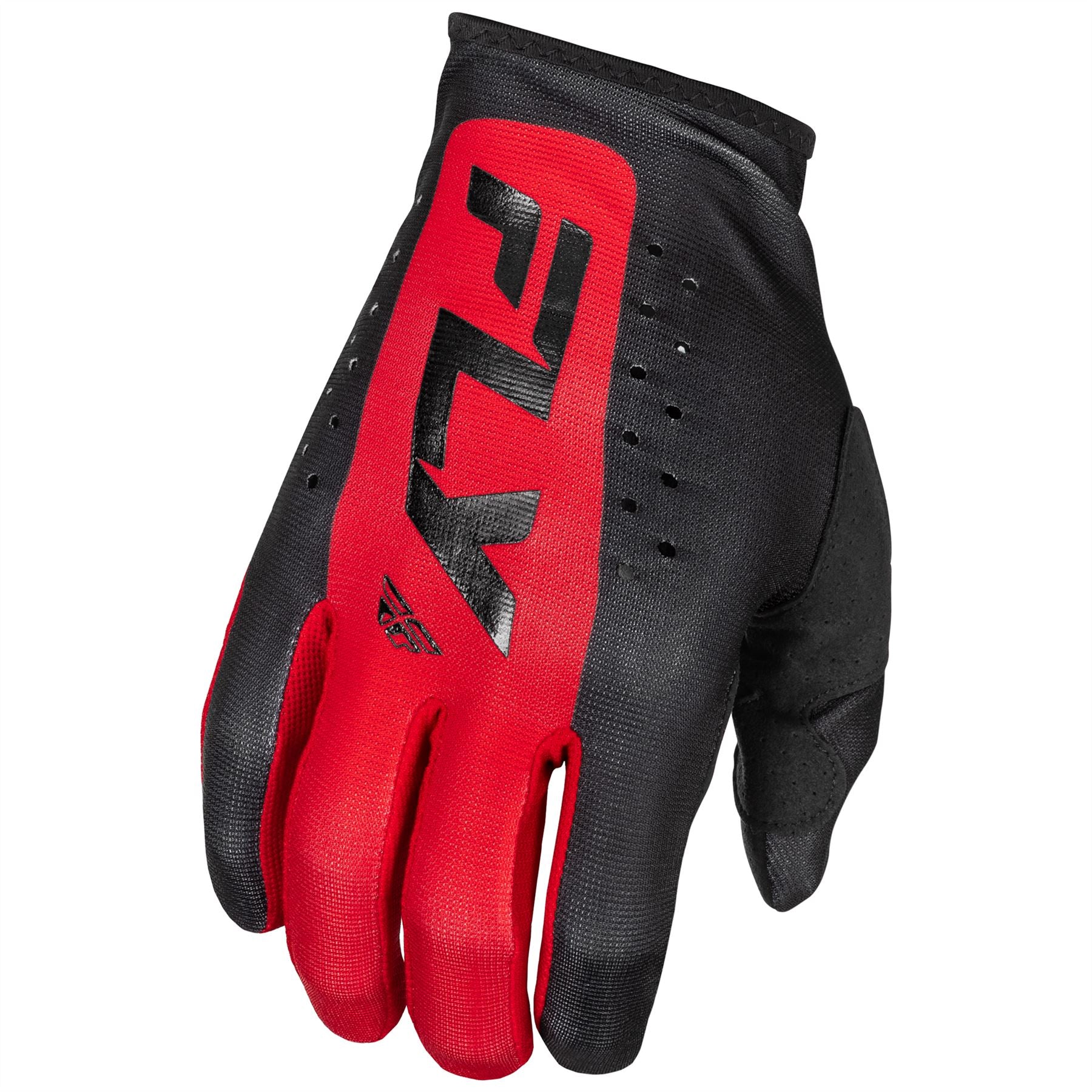 Fly Racing 2025 Youth Lite Motocross Gloves Black Red